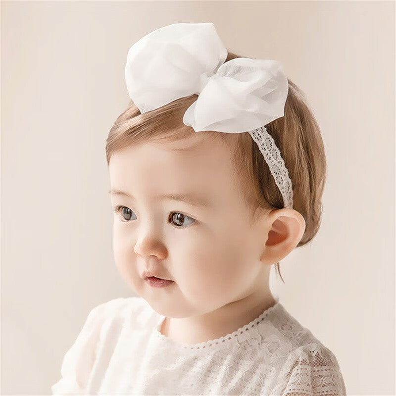 Baby Girls Cute Bow-knot Headband Soft Lace Floral Hairbands Newborn Infant Toddlers Kids Hair Accessories