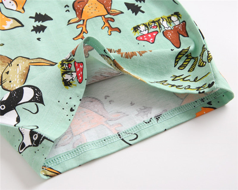 Cartoon Short-sleeved T-shirt Shorts Korean Children's Clothing