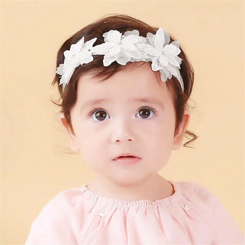 Baby Girls Cute Bow-knot Headband Soft Lace Floral Hairbands Newborn Infant Toddlers Kids Hair Accessories