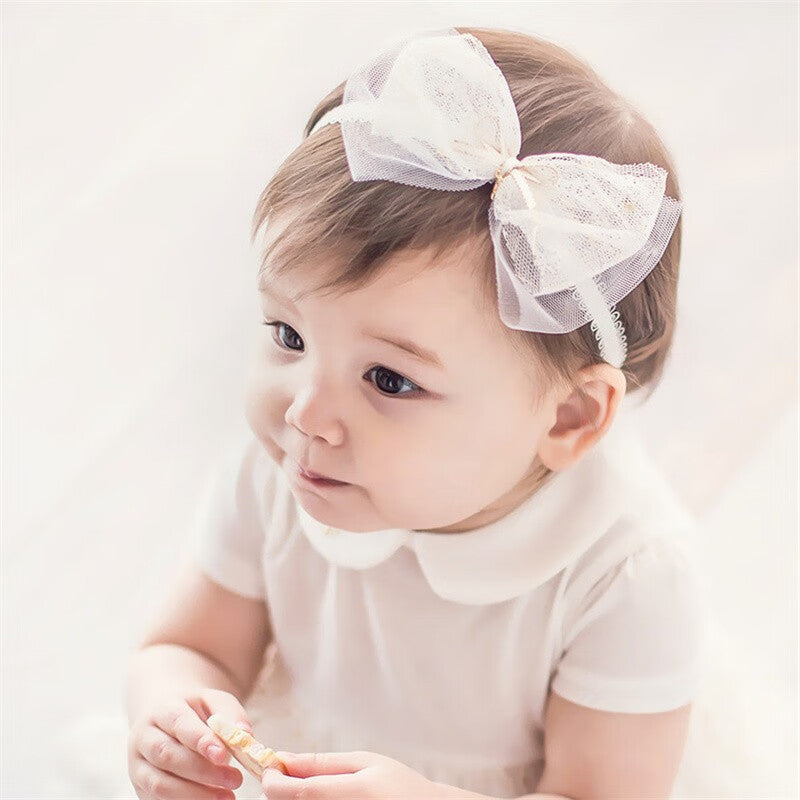 Baby Girls Cute Bow-knot Headband Soft Lace Floral Hairbands Newborn Infant Toddlers Kids Hair Accessories